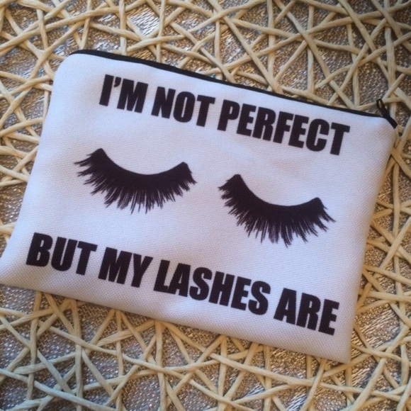 I’M Not Perfect But My Lashes Are. Cosmetic Bag. - Picture 3 of 8